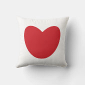 シンプルかわいい赤いハートパーソナライズされたバレンタインデー クッション (裏面)