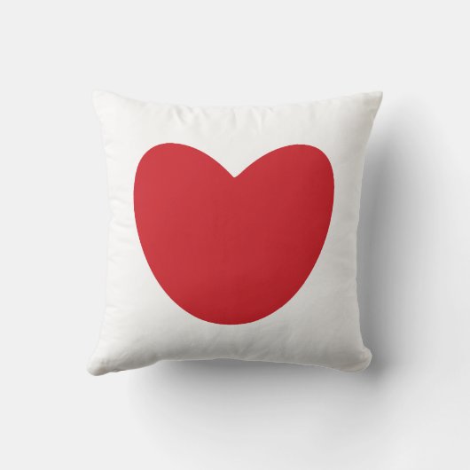 シンプルかわいい赤いハートパーソナライズされたバレンタインデー クッション (裏面)