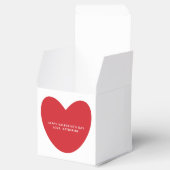 シンプルかわいい赤いハートパーソナライズされたバレンタインデー フェイバーボックス (オープン)
