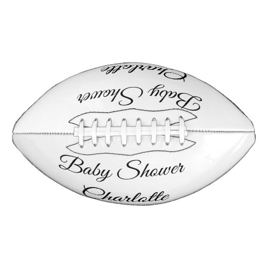 シンプルかわいこちゃん追加ミニマル名ベビー赤ちゃんシャワーThr アメリカンフットボール (正面)