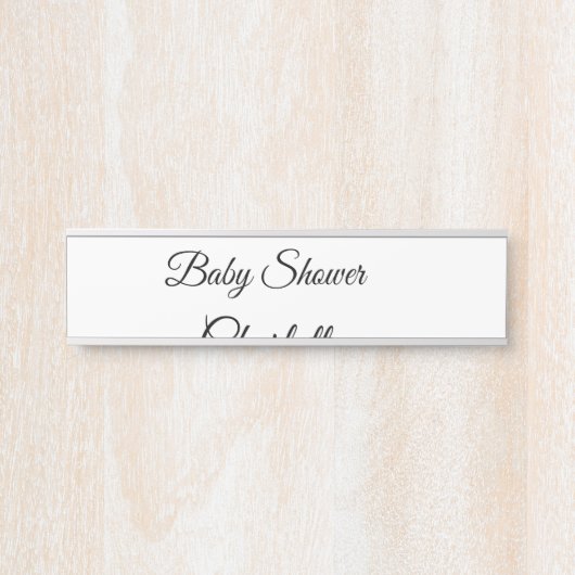シンプルかわいこちゃん追加ミニマル名ベビー赤ちゃんシャワーThr サインプレート (正面)