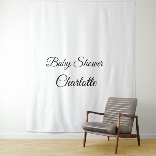 シンプルかわいこちゃん追加ミニマル名ベビー赤ちゃんシャワーThr タペストリー (インサイチュ)
