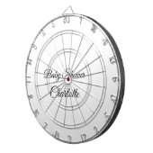 シンプルかわいこちゃん追加ミニマル名ベビー赤ちゃんシャワーThr ダーツボード (正面右)