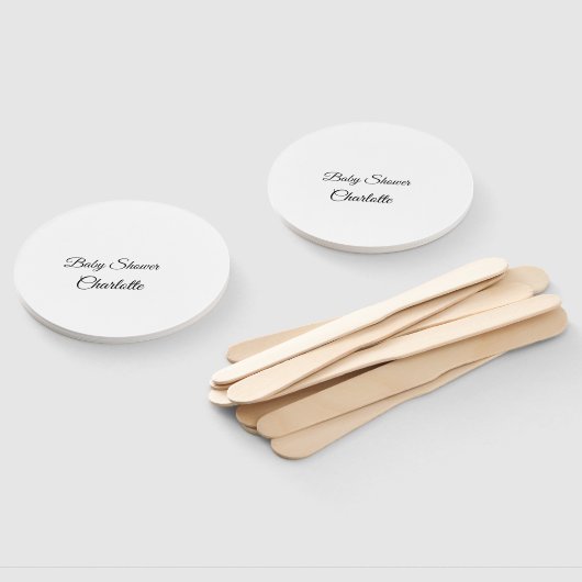 シンプルかわいこちゃん追加ミニマル名ベビー赤ちゃんシャワーThr ハンドファン (組立なし)