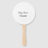 シンプルかわいこちゃん追加ミニマル名ベビー赤ちゃんシャワーThr ハンドファン (正面)