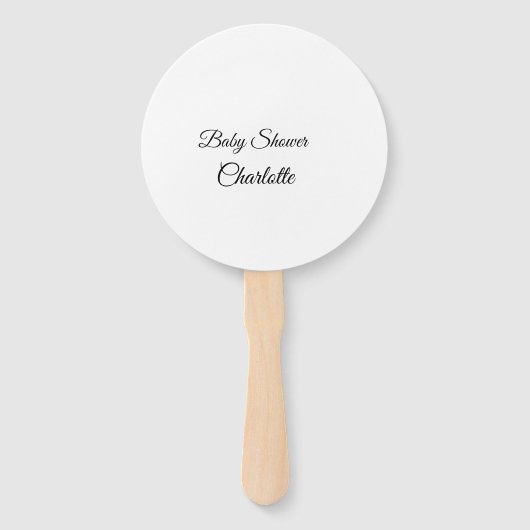 シンプルかわいこちゃん追加ミニマル名ベビー赤ちゃんシャワーThr ハンドファン (正面)