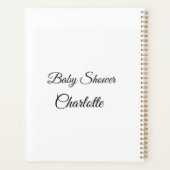 シンプルかわいこちゃん追加ミニマル名ベビー赤ちゃんシャワーThr プランナー手帳 (裏面)