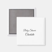 シンプルかわいこちゃん追加ミニマル名ベビー赤ちゃんシャワーThr マグネット (正面/裏面)