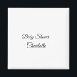 シンプルかわいこちゃん追加ミニマル名ベビー赤ちゃんシャワーThr マグネット<br><div class="desc">デザイン</div>