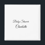 シンプルかわいこちゃん追加ミニマル名ベビー赤ちゃんシャワーThr マグネット<br><div class="desc">デザイン</div>