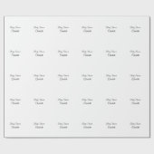 シンプルかわいこちゃん追加ミニマル名ベビー赤ちゃんシャワーThr ラッピングペーパー (フラット)