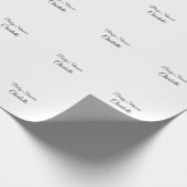 シンプルかわいこちゃん追加ミニマル名ベビー赤ちゃんシャワーThr ラッピングペーパー (角)