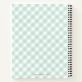 シンプルかわいらしクラシックサージグリーンジンガムレシピ ノートブック (裏面)