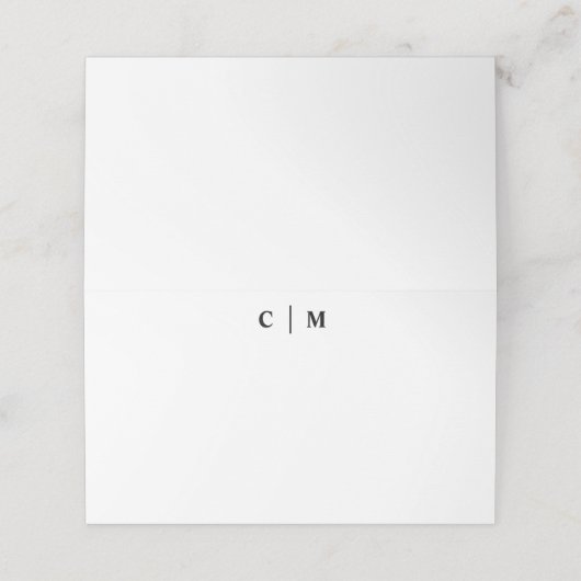 シンプルかわいらしセリフクラシック結婚 プレイスカード (外部開封)