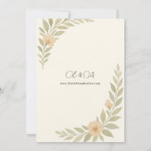 シンプルかわいらしフローラ結婚式招待状 招待状 (裏面)