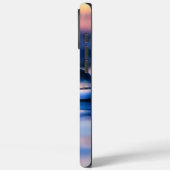 シンプルかわいらしブルーピンクサンセットクリスタルボール写真 Case-Mate iPhoneケース (裏面 / 左)