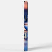 シンプルかわいらしブルーピンクサンセットクリスタルボール写真 Case-Mate iPhoneケース (裏面 / 右)