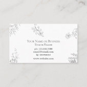 シンプルかわいらし鳥枝園 名刺 (裏面)