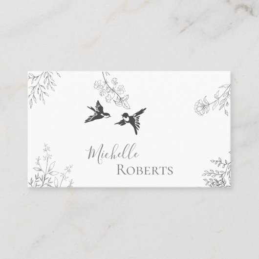 シンプルかわいらし鳥枝園 名刺 (正面)