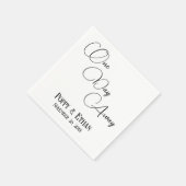 シンプルかわいらし1日遠くに結婚お祝い スタンダードカクテルナプキン (角)