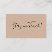 シンプルかわいらしToasted Almond Cardに移った 名刺 (裏面)