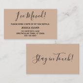 シンプルかわいらしToasted Almond Cardに移った 名刺 (正面/裏面)