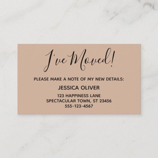 シンプルかわいらしToasted Almond Cardに移った 名刺 (正面)