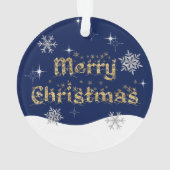 シンプルきらめくエレガントグリッタースパークル オーナメント (裏面)