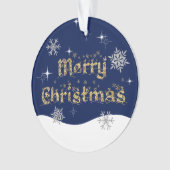 シンプルきらめくエレガントグリッタースパークル オーナメント (正面)