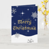 シンプルきらめくエレガントグリッタースパークル カード (黄色い花)