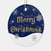 シンプルきらめくエレガントグリッタースパークル セラミックオーナメント (左)