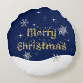 シンプルきらめくエレガントグリッタースパークル ラウンドクッション (裏面)