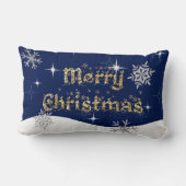 シンプルきらめくエレガントグリッタースパークル ランバークッション (裏面)