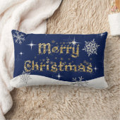 シンプルきらめくエレガントグリッタースパークル ランバークッション (ブランケット)