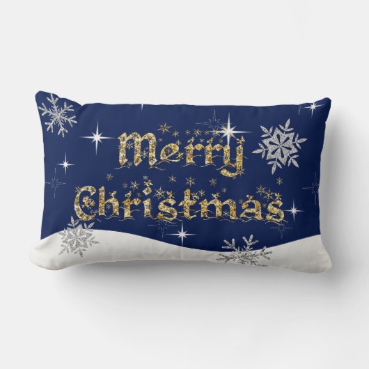 シンプルきらめくエレガントグリッタースパークル ランバークッション (正面)