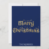 シンプルきらめくエレガントグリッタースパークル 招待状 (裏面)