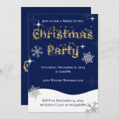 シンプルきらめくエレガントグリッタースパークル 招待状 (正面/裏面)