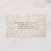 シンプルきらめくクリーム美容師カード 名刺 (裏面)