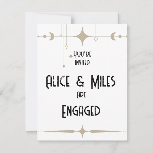 シンプルきらめく 招待状 (正面)