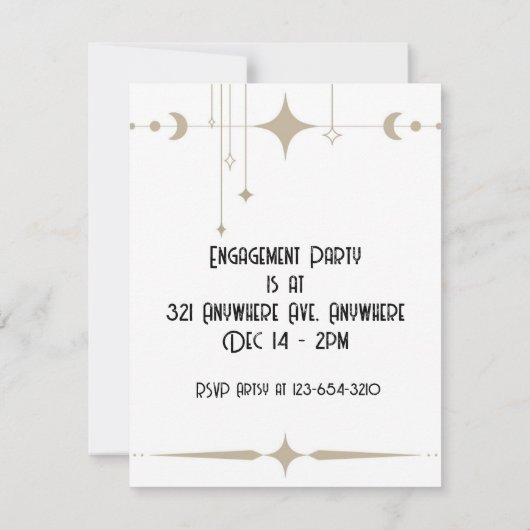 シンプルきらめく 招待状 (裏面)