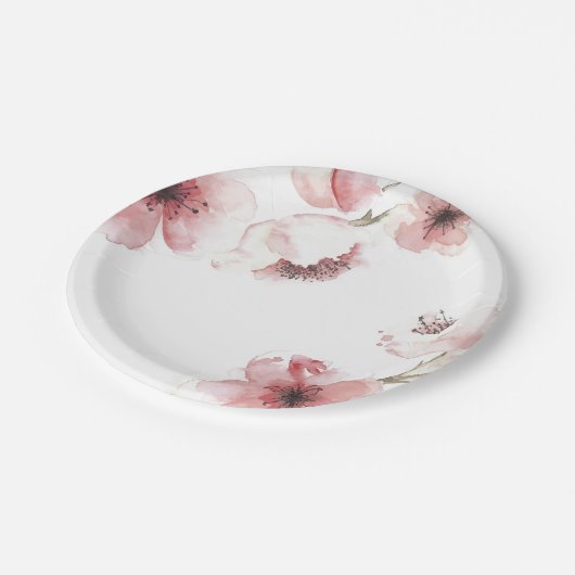 シンプルけれどもエレガントな桜|の紙皿 ペーパープレート (アングル)