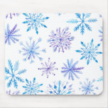 シンプルけれどもエレガントな雪片|のマウスパッド