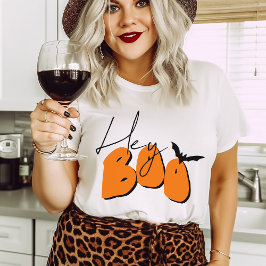 シンプルこうもりハロウィーンヘイブブオレンジおもしろい引用文 Tシャツ