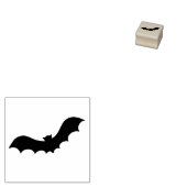 シンプルこうもり飛んでいるアニマルシルエットウッドアートスタンプ ラバースタンプ (押印)
