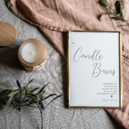 シンプルこの蝋燭は記念の印結婚を燃やす ポスター