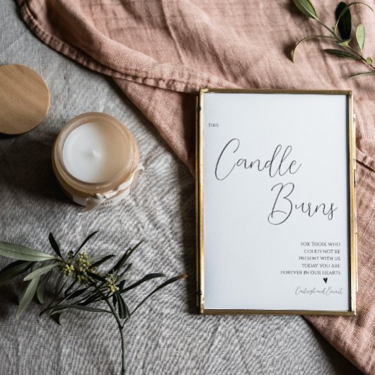 シンプルこの蝋燭は記念の印結婚を燃やす ポスター