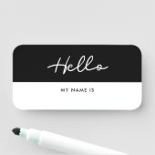 シンプルこんにちは私の名前はドライイレース 名札 (インサイチュ)