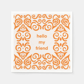 シンプルこんにちは スタンダードカクテルナプキン