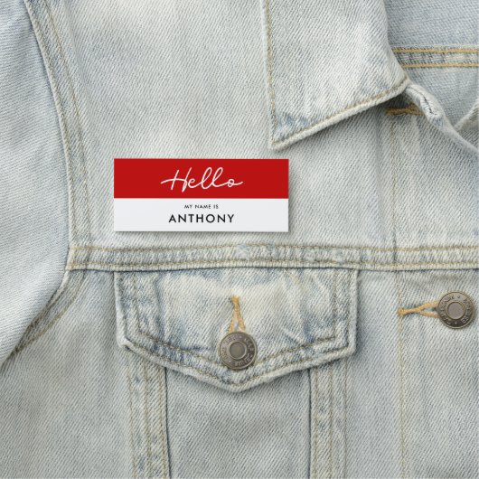 シンプルこんにちは 名札 (インサイチュ)