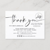 シンプルご注文お礼名刺 名刺 (正面)